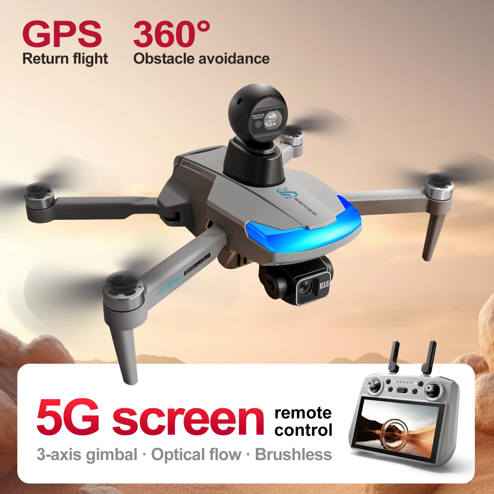 Drone Surveying - S185 drone profissional 2.7k hd câmera