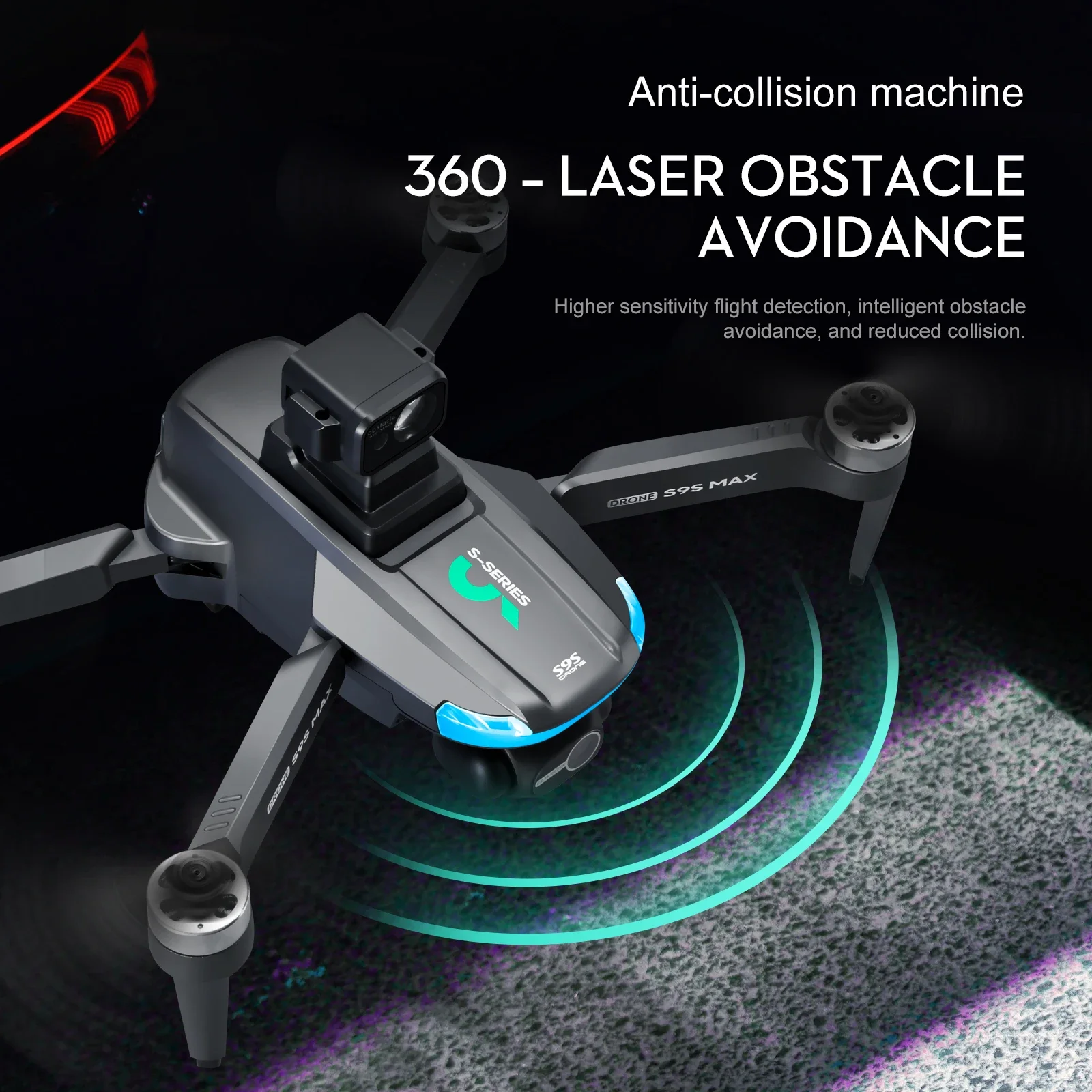 Novo s9s max mini drone 4k 2 e - Drone Lidar avaliação e preço